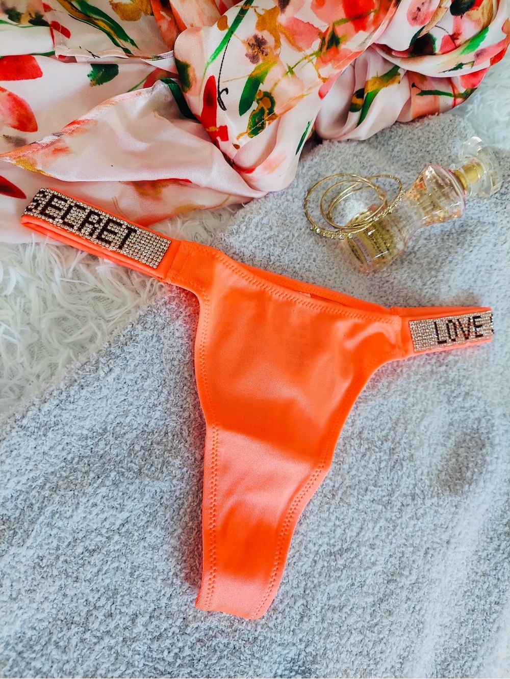 Sexy peach color Thong. Soft texture and similar to that of a bikini.